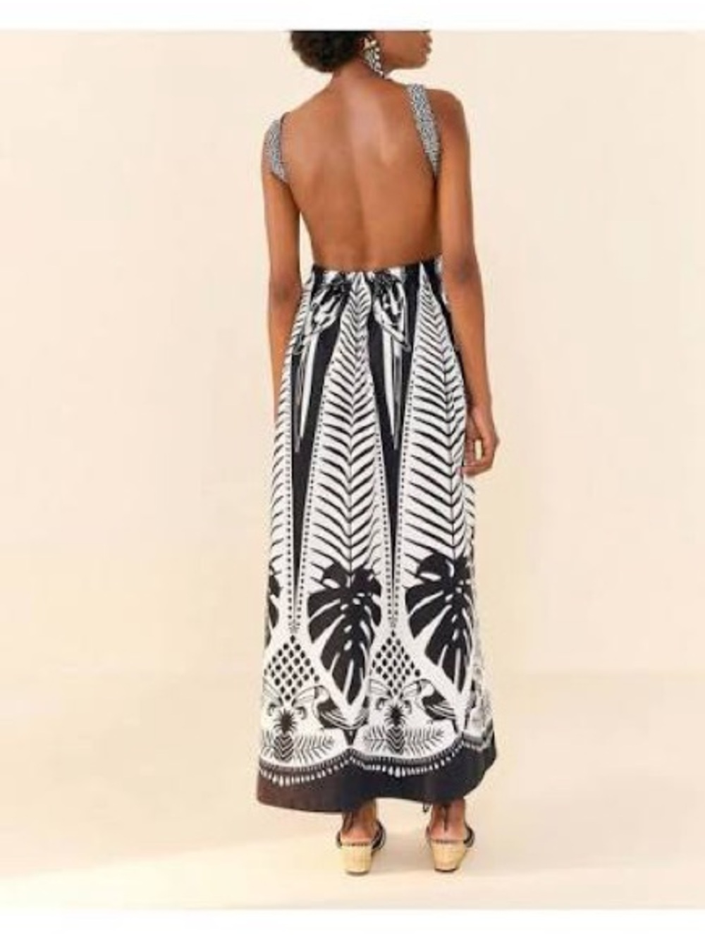 Farm Rio Macaw Elegance Maxi Dress with Tropical Print - Picture 3 of 5